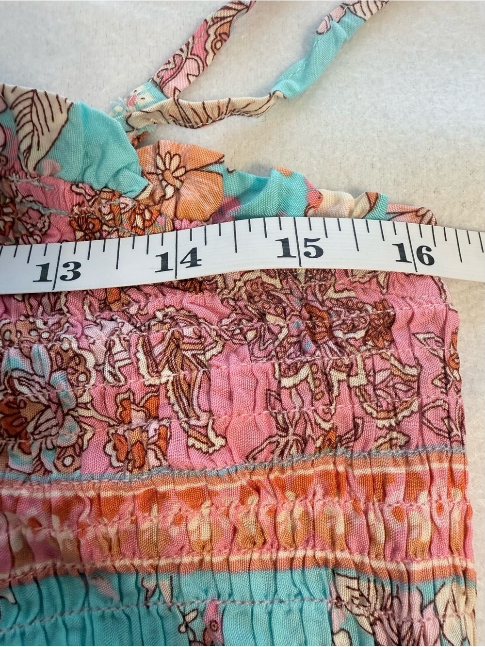 New CupShe Pink & Aqua Sleeveless Square Neck Mini Dress. XL - Picture 9 of 12